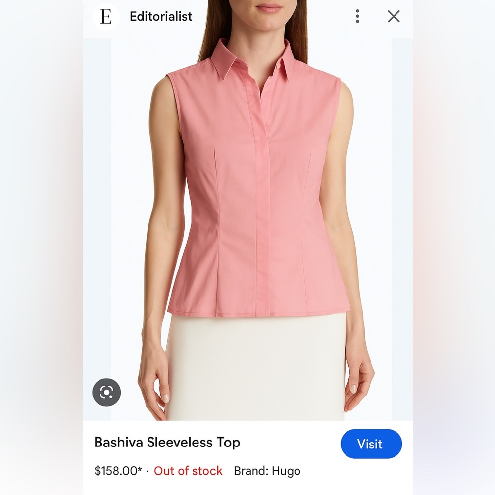 Hugo Boss Bashiva Sleevless Top- Size 6